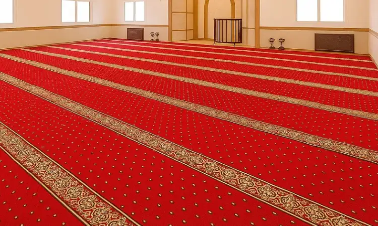 Laundry karpet masjid skala besar, Sumber: dubaiflooring.ae