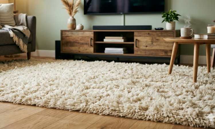 Merawat karpet shaggy, Sumber: AI