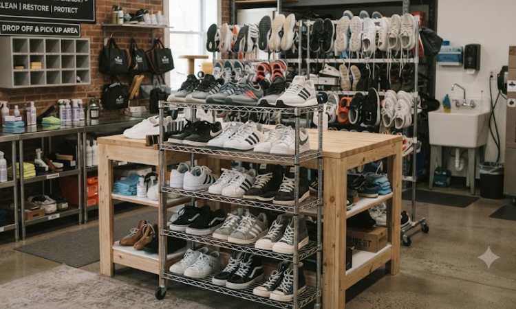 Jasa cuci sepatu profesional, Sumber: AI