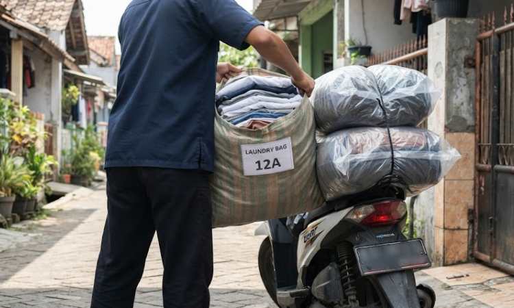 Keuntungan menggunakan laundry antar jemput, Sumber: AI